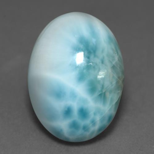 9,17 ctw natürlicher hellblau-grün Larimar, Oval Schliff, Lichtdurchlässig