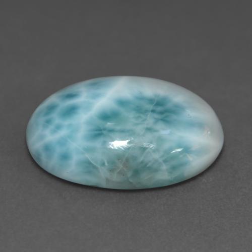 9,17 ctw natürlicher hellblau-grün Larimar, Oval Schliff, Lichtdurchlässig