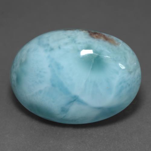 9,17 ctw natürlicher Hellgrünliches Blau Larimar, Oval Schliff, Lichtundurchlässig