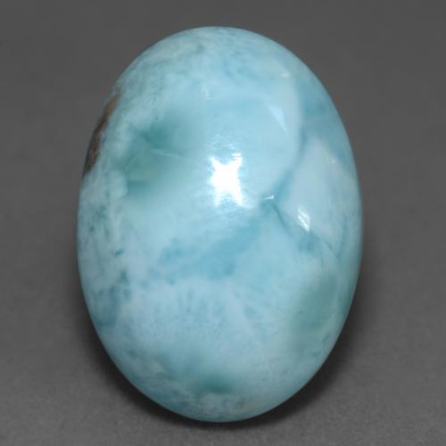 9,17 ctw natürlicher Hellgrünliches Blau Larimar, Oval Schliff, Lichtundurchlässig