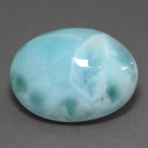9,17 ctw natürlicher Hellgrünliches Blau Larimar, Oval Schliff, Lichtundurchlässig