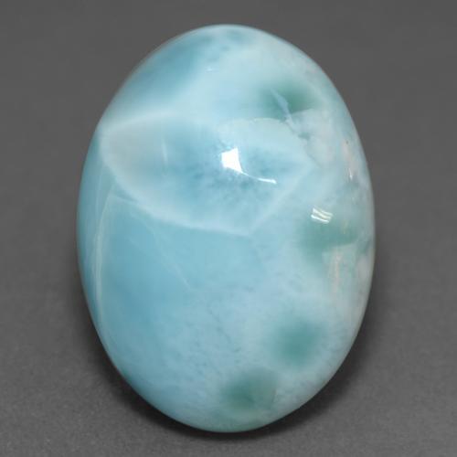 9,17 ctw natürlicher Hellgrünliches Blau Larimar, Oval Schliff, Lichtundurchlässig