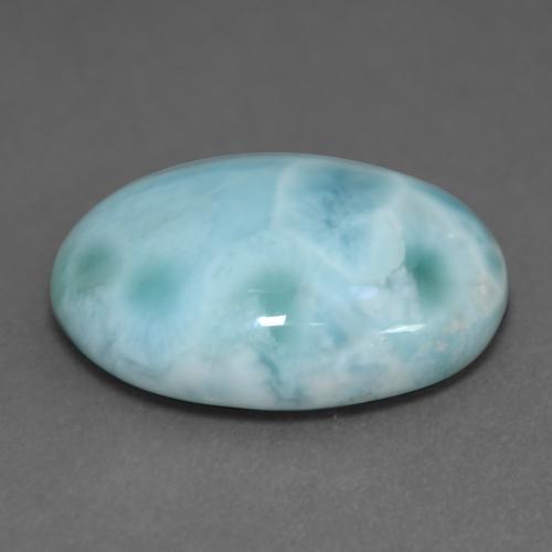 9,17 ctw natürlicher Hellgrünliches Blau Larimar, Oval Schliff, Lichtundurchlässig