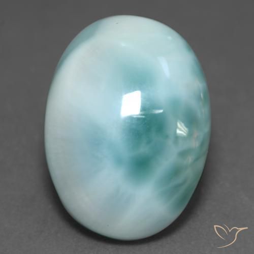 9,17 ctw natürlicher hellblau Larimar, Oval, Lichtdurchlässig