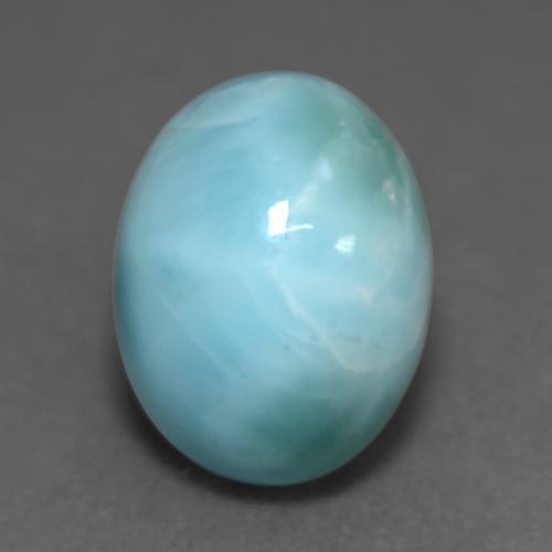 4,69 ctw natürlicher blauer Larimar, Oval Schliff, Lichtundurchlässig