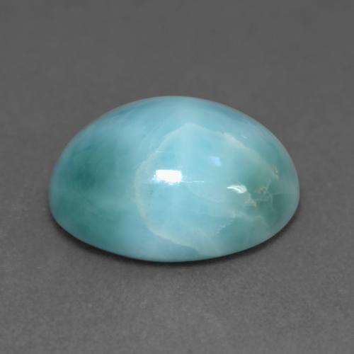 4,69 ctw natürlicher blauer Larimar, Oval Schliff, Lichtundurchlässig