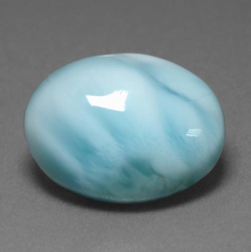 7,36 ctw natürlicher türkiser Larimar, Oval Schliff, Lichtdurchlässig
