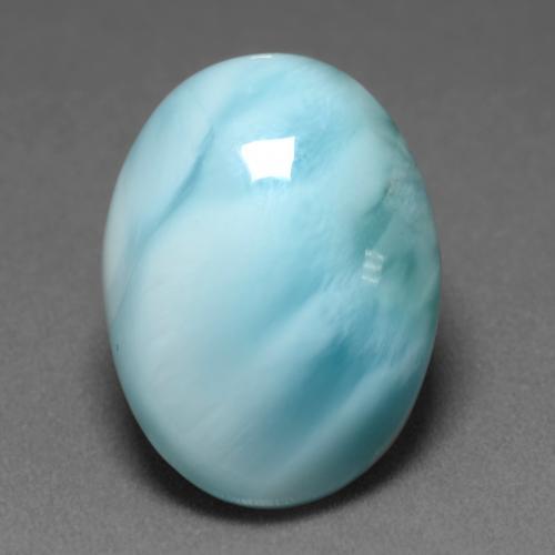 7,36 ctw natürlicher türkiser Larimar, Oval Schliff, Lichtdurchlässig