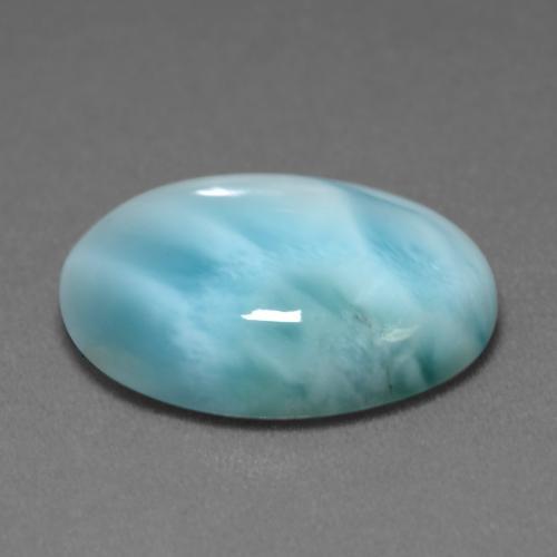 7,36 ctw natürlicher türkiser Larimar, Oval Schliff, Lichtdurchlässig