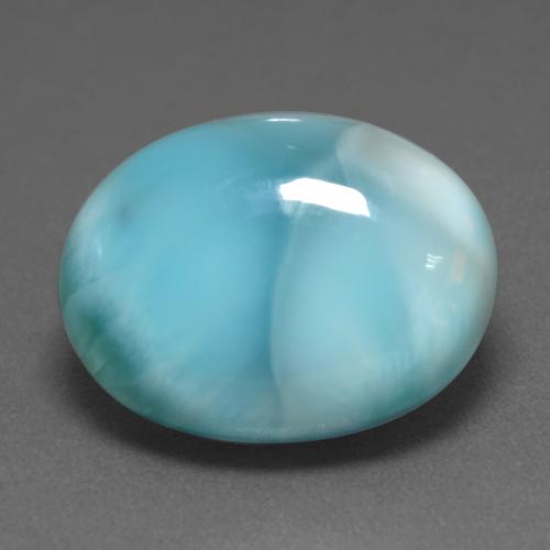 9,17 ctw natürlicher hellblau-grün Larimar, Oval Schliff, Lichtundurchlässig