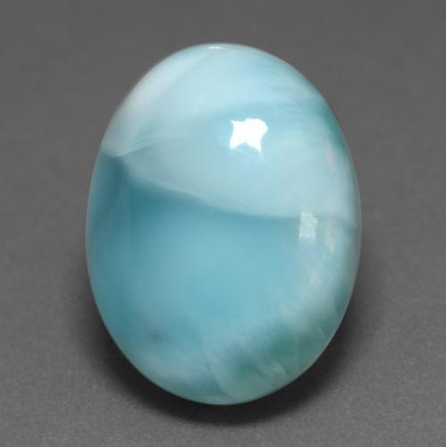 9,17 ctw natürlicher hellblau-grün Larimar, Oval Schliff, Lichtundurchlässig