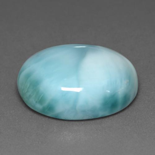 9,17 ctw natürlicher hellblau-grün Larimar, Oval Schliff, Lichtundurchlässig