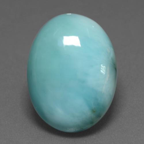 9,17 ctw natürlicher Hellgrünliches Blau Larimar, Oval Schliff, Lichtundurchlässig