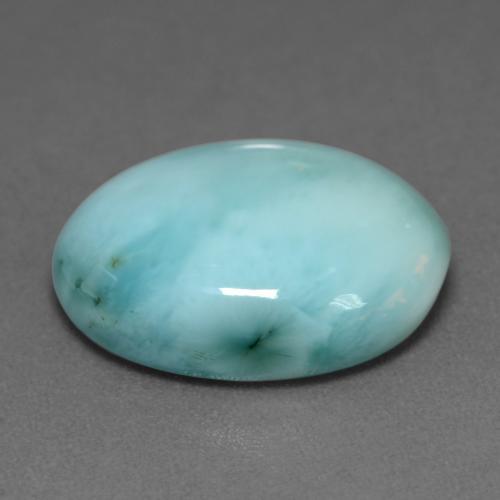 9,17 ctw natürlicher Hellgrünliches Blau Larimar, Oval Schliff, Lichtundurchlässig