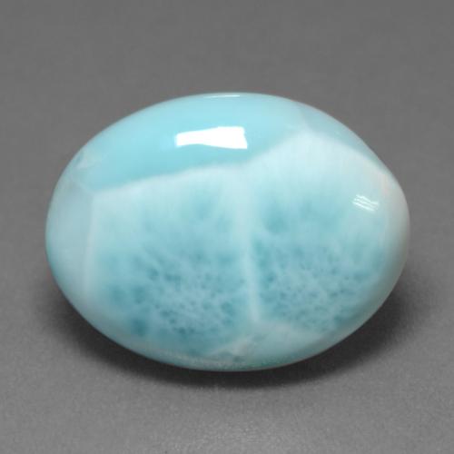 7,92 ctw natürlicher türkiser Larimar, Oval Schliff, Lichtundurchlässig