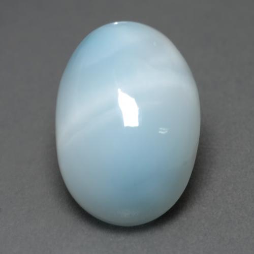 6,65 ctw natürlicher blauer Larimar, Oval Schliff, Lichtdurchlässig