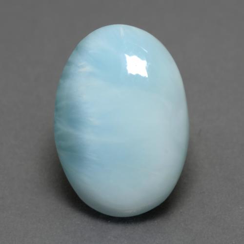 7,85 ctw natürlicher blauer Larimar, Oval Schliff, Lichtdurchlässig