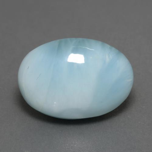7,85 ctw natürlicher blauer Larimar, Oval Schliff, Lichtdurchlässig