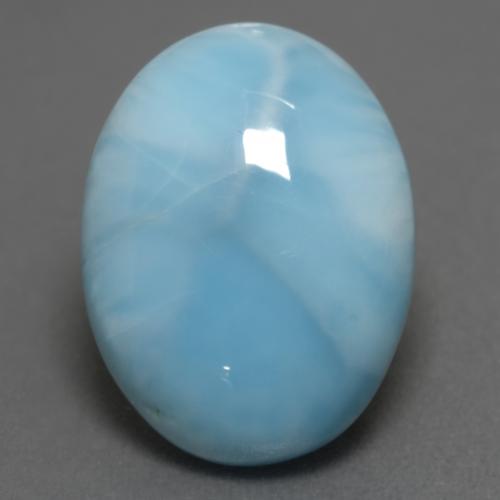 8,52 ctw natürlicher blauer Larimar, Oval Schliff, Lichtundurchlässig