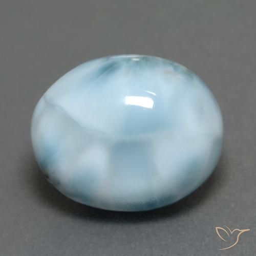 9,17 ctw natürlicher hellblau Larimar, Oval, Lichtundurchlässig