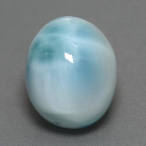 9,17 ctw natürlicher hellblau Larimar, Oval Schliff, Lichtundurchlässig