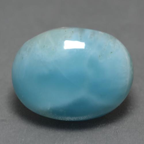 4,48 ctw natürlicher blauer Larimar, Oval Schliff, Lichtdurchlässig