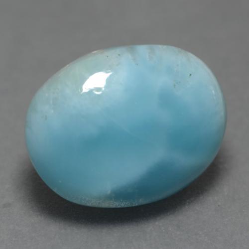 4,48 ctw natürlicher blauer Larimar, Oval Schliff, Lichtdurchlässig