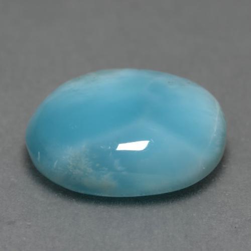 4,48 ctw natürlicher blauer Larimar, Oval Schliff, Lichtdurchlässig