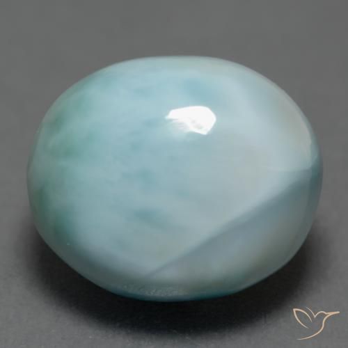 6.43ct Natürlicher hellblau Larimar, Oval, Lichtundurchlässig