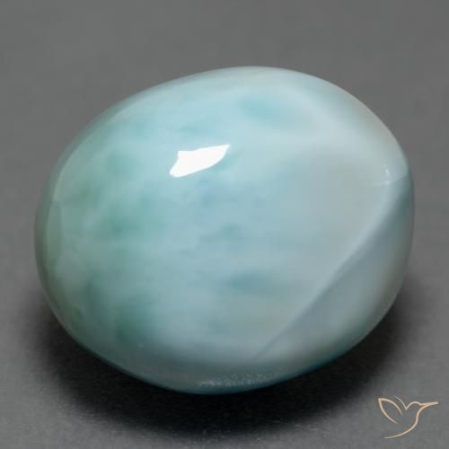 9,17 ctw natürlicher hellblau Larimar, Oval, Lichtundurchlässig