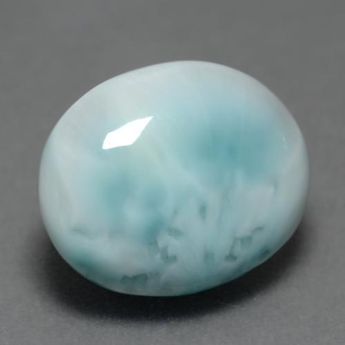 4,69 ctw natürlicher blauer Larimar, Oval Schliff, Lichtundurchlässig