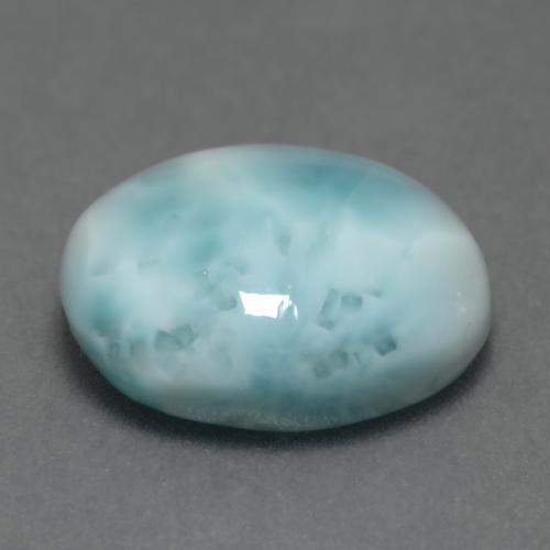 4,69 ctw natürlicher blauer Larimar, Oval Schliff, Lichtundurchlässig