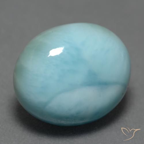 9,17 ctw natürlicher hellblau Larimar, Oval, Lichtundurchlässig