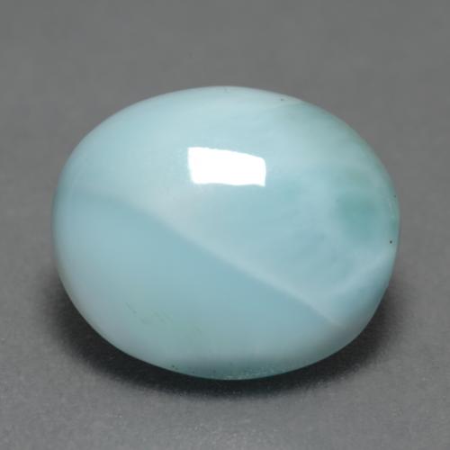 3,28 ctw natürlicher blauer Larimar, Oval Schliff, Lichtundurchlässig