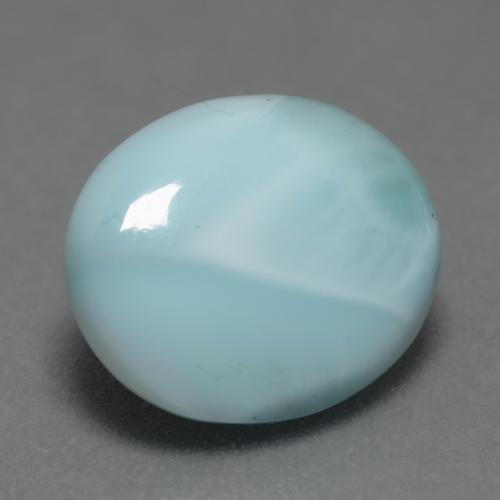 3,28 ctw natürlicher blauer Larimar, Oval Schliff, Lichtundurchlässig