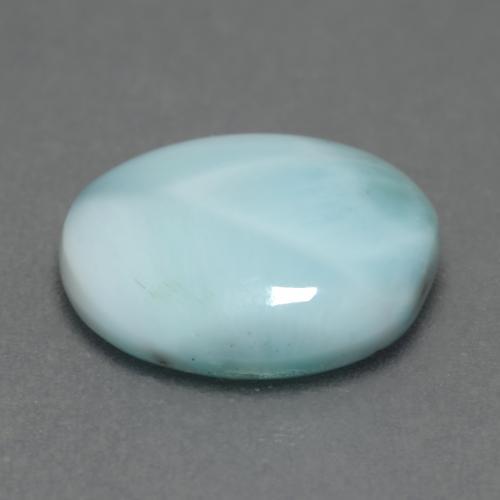 3,28 ctw natürlicher blauer Larimar, Oval Schliff, Lichtundurchlässig