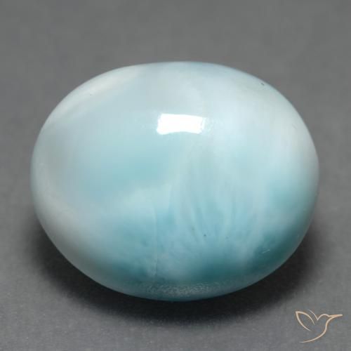 9,17 ctw natürlicher hellblau Larimar, Oval Schliff, Lichtdurchlässig