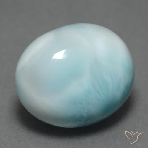 9,17 ctw natürlicher hellblau Larimar, Oval Schliff, Lichtdurchlässig