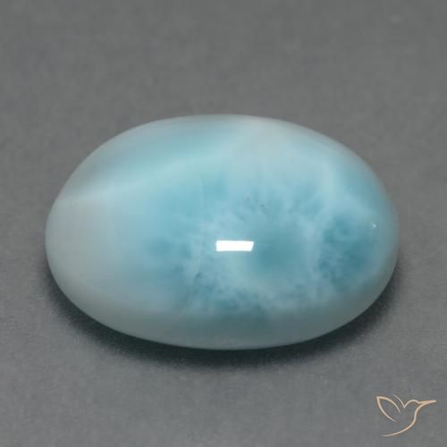 9,17 ctw natürlicher hellblau Larimar, Oval Schliff, Lichtdurchlässig