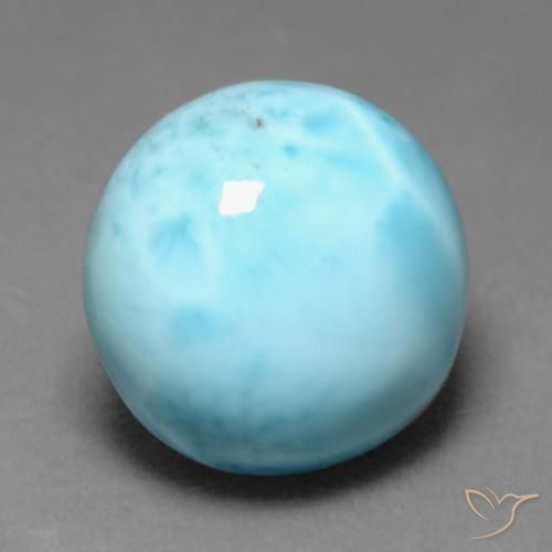 9,17 ctw natürlicher Hellgrünliches Blau Larimar, Runden, Lichtundurchlässig