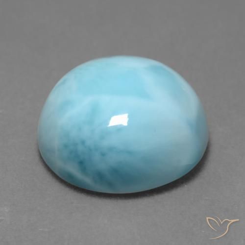 9,17 ctw natürlicher Hellgrünliches Blau Larimar, Runden, Lichtundurchlässig