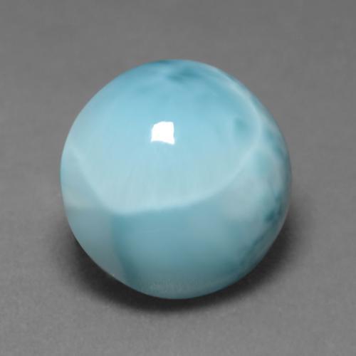 6,04 ctw natürlicher blauer Larimar, Rundschliff, Lichtundurchlässig