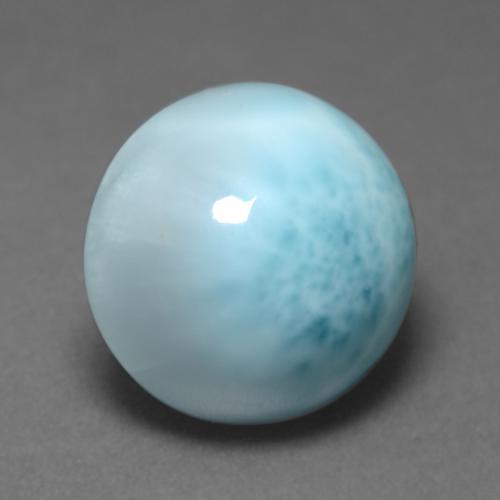 6,48 ctw natürlicher blauer Larimar, Rundschliff, Lichtundurchlässig