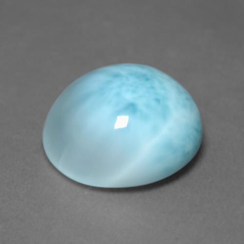 6,48 ctw natürlicher blauer Larimar, Rundschliff, Lichtundurchlässig