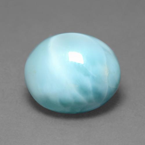 9,17 ctw natürlicher hellblau Larimar, Oval Schliff, Lichtundurchlässig