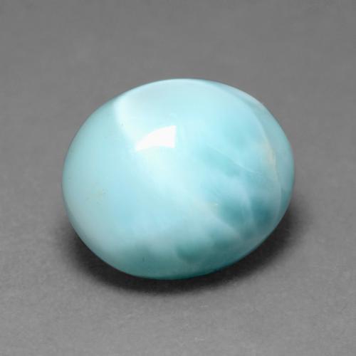 9,17 ctw natürlicher hellblau Larimar, Oval Schliff, Lichtundurchlässig