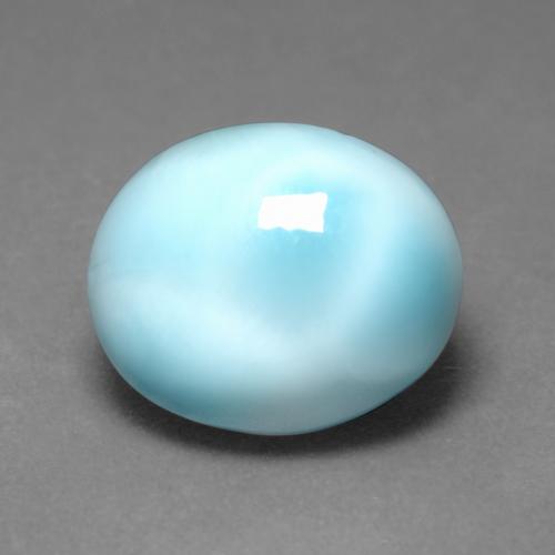 5,18 ctw natürlicher blauer Larimar, Oval Schliff, Lichtundurchlässig