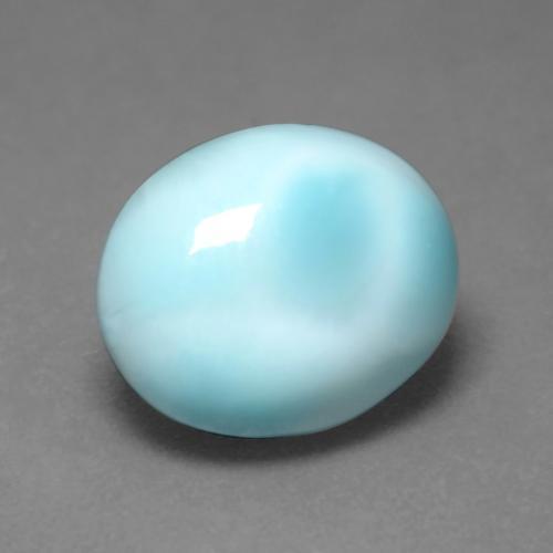 5,18 ctw natürlicher blauer Larimar, Oval Schliff, Lichtundurchlässig