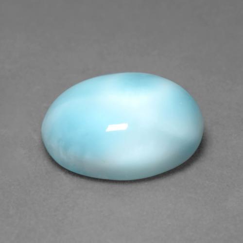 5,18 ctw natürlicher blauer Larimar, Oval Schliff, Lichtundurchlässig