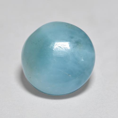 2,69 ctw natürlicher blauer Larimar, Rundschliff, Lichtundurchlässig